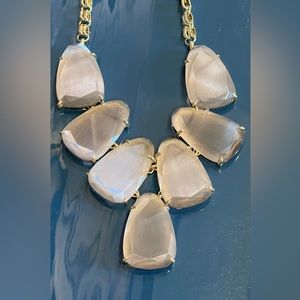 Kendra Scott Set: Harlow Necklace & Danielle Earrings. Slate & Gold